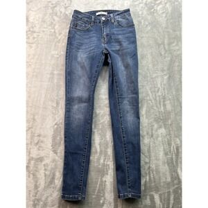 Kancan Skinny Ankle Stretch Denim Jeans Womens Sz 26 Blue Ladies Casual Whisker
